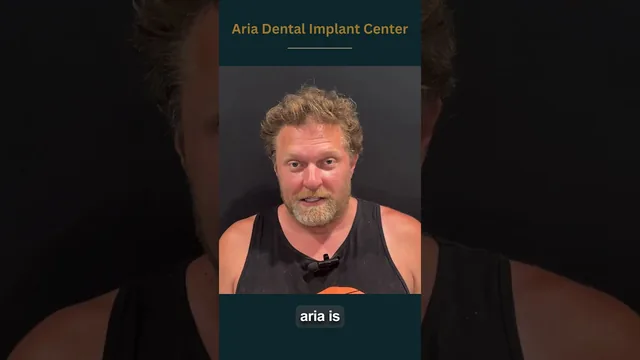 Reed and his brand new smile from dental implant treatment at Aria